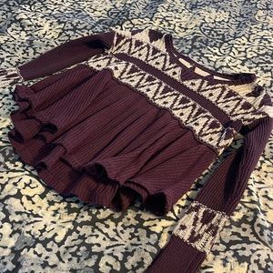 Free People sweater & thermal top